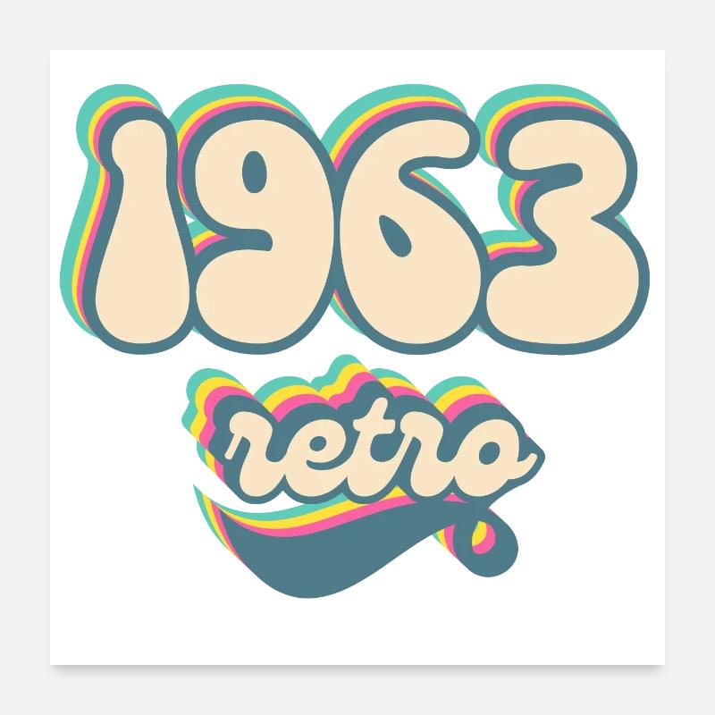 1963 Retro Gift Idea Poster 24" x 24" (60x60 cm)