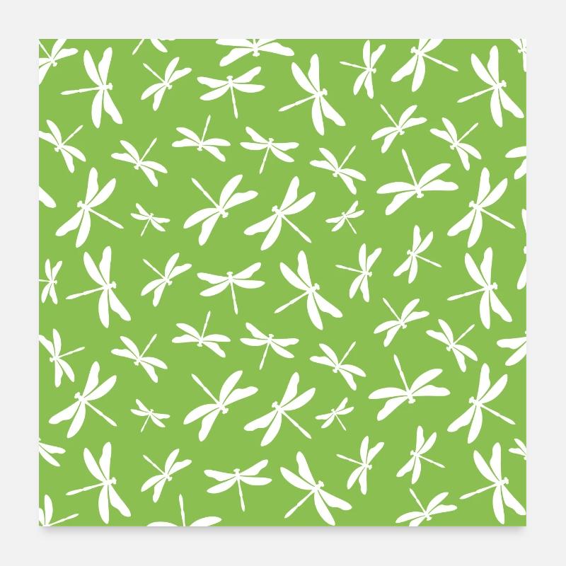 Die Libelle der Natur La libellule de la nature Poster 60 x 60 cm