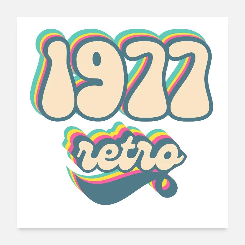 1977 Retro Gift Idea Poster 24" x 24" (60x60 cm)