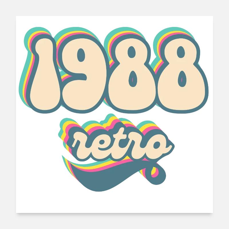 1988 Retro Gift Idea Poster 24" x 24" (60x60 cm)