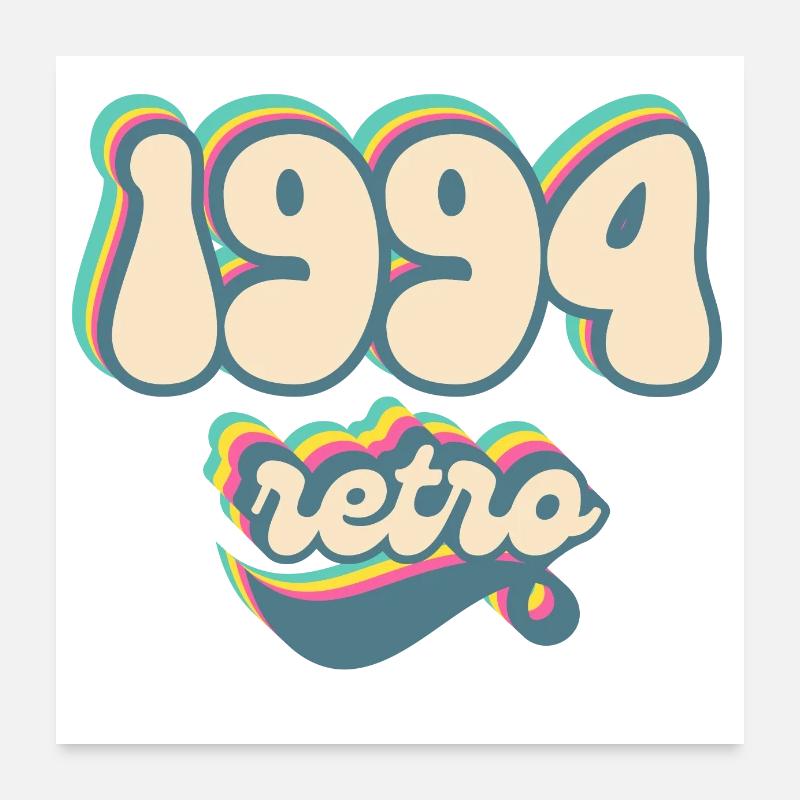 1994 retro idée cadeau Poster 60 x 60 cm