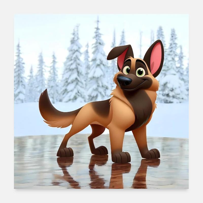 Malinois 4 Poster 24" x 24" (60x60 cm)