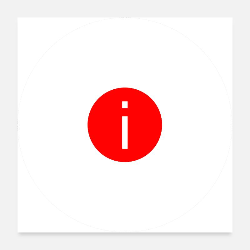 Moin Symbol Zeichen Stempel - Poster 60x60 cm - Weiß