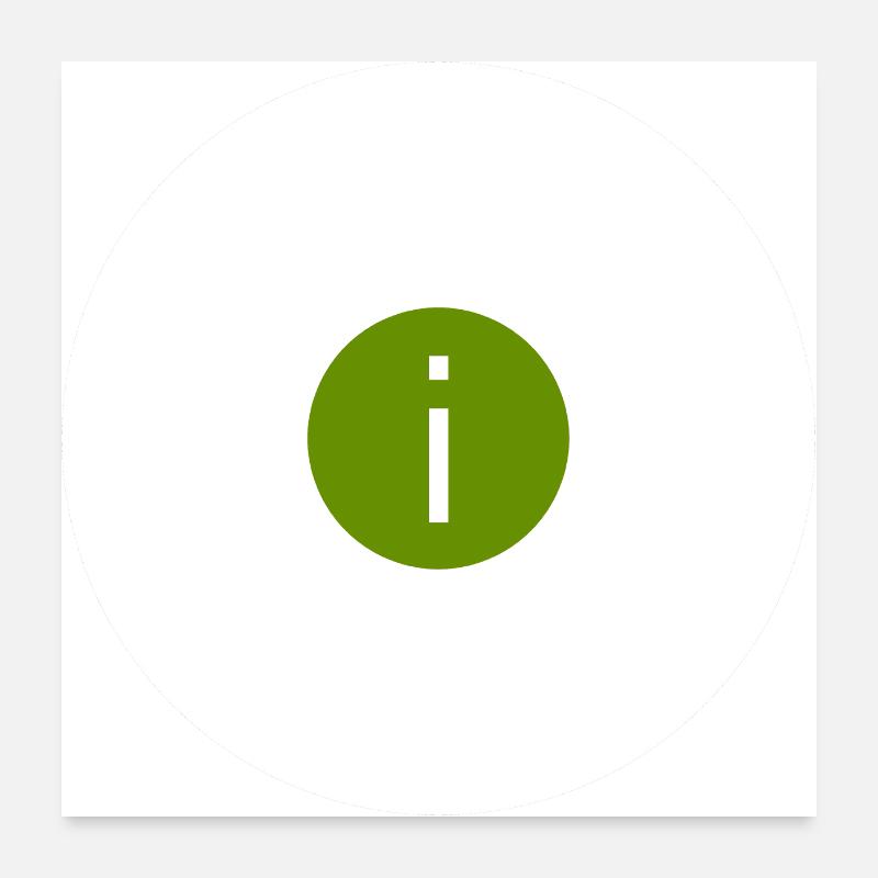 Moin symbole signe timbre Poster 60 x 60 cm