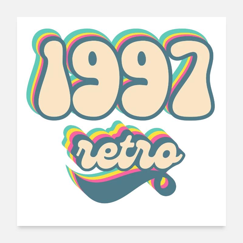 1997 Retro Geschenkidee Poster 60x60 cm