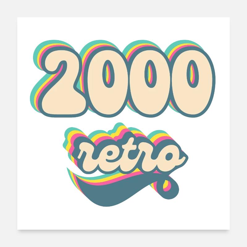 2000 retro gift idea Poster 24" x 24" (60x60 cm)