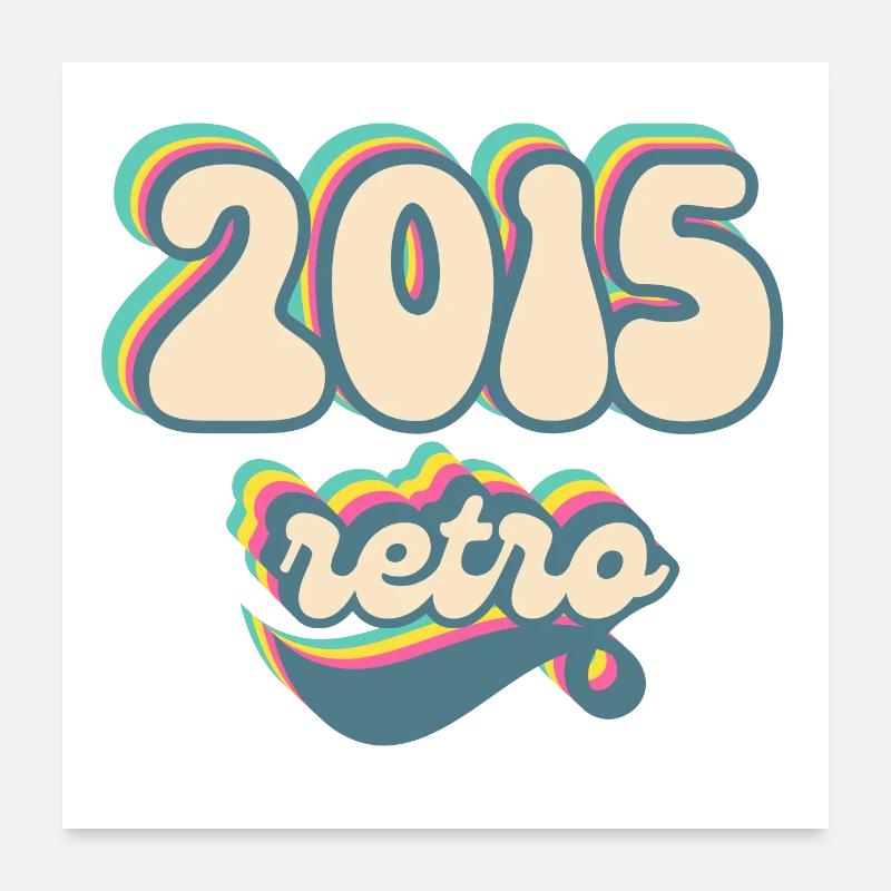 2015 retro idée cadeau Poster 60 x 60 cm