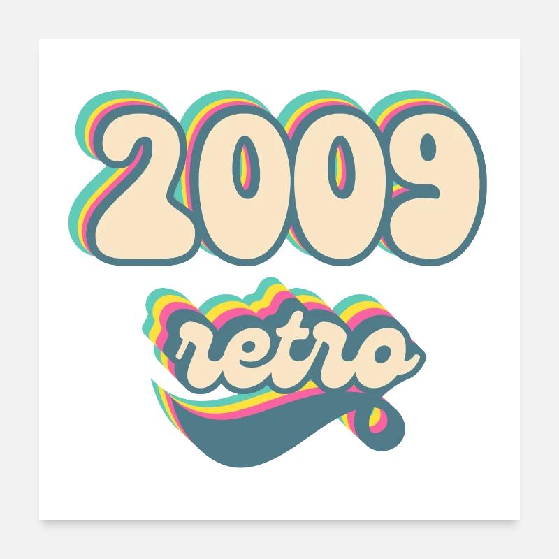 2009 Retro Geschenkidee Poster 60x60 cm