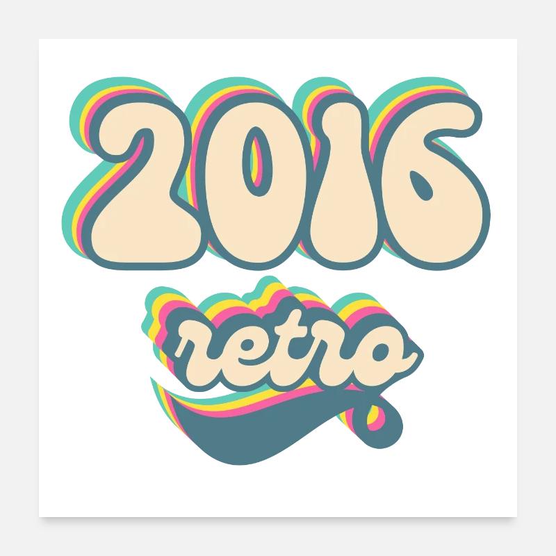 2016 Retro Geschenkidee Poster 60x60 cm