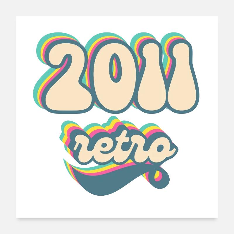 2011 Retro Geschenkidee Poster 60x60 cm