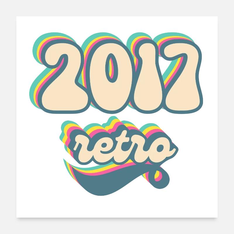 2017 Retro Geschenkidee Poster 60x60 cm
