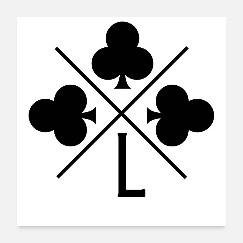 Lucky clover letter Poster 24" x 24" (60x60 cm)