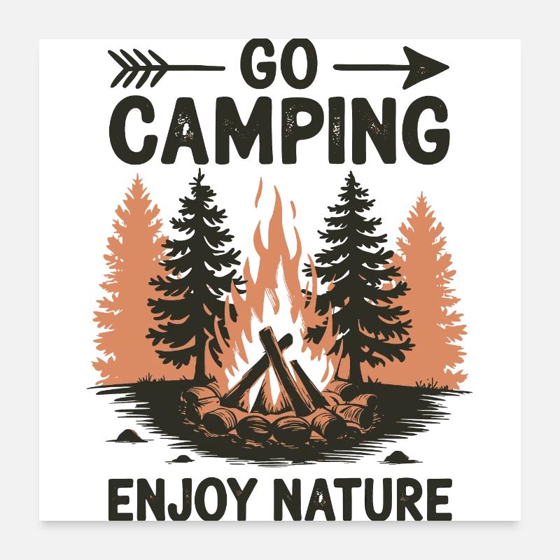 Campfire Poster 24" x 24" (60x60 cm)