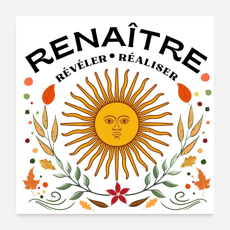 Renaître, Révéler, Réaliser- résolution de l’année Poster 60 x 60 cm
