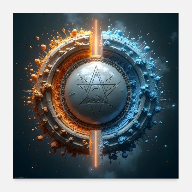 DrachenqodeLÜ Poster 60 x 60 cm
