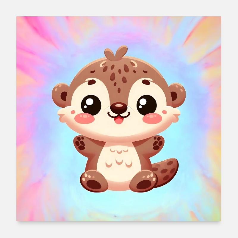 loutre 12 Poster 60 x 60 cm