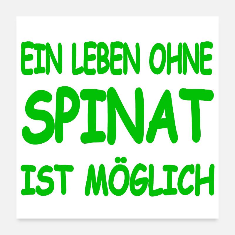 Spinat Poster 60x60 cm