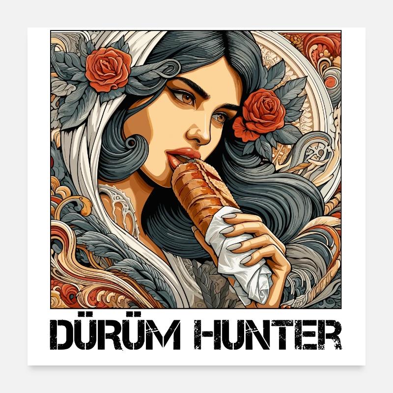Dürüm Hunter Kebab Gift Poster 24" x 24" (60x60 cm)