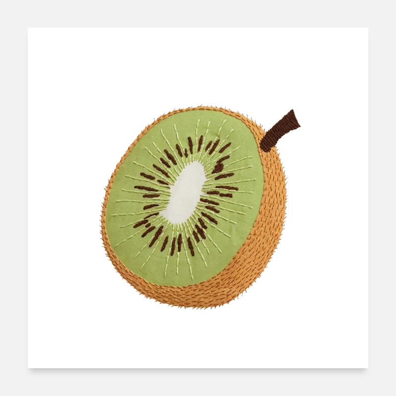Kiwi - Poster 60 x 60 cm - blanc