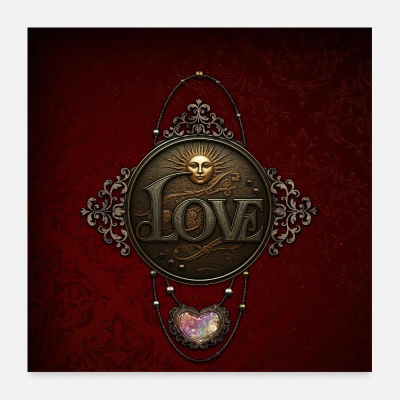 L’emblème de l’amour Poster 60 x 60 cm