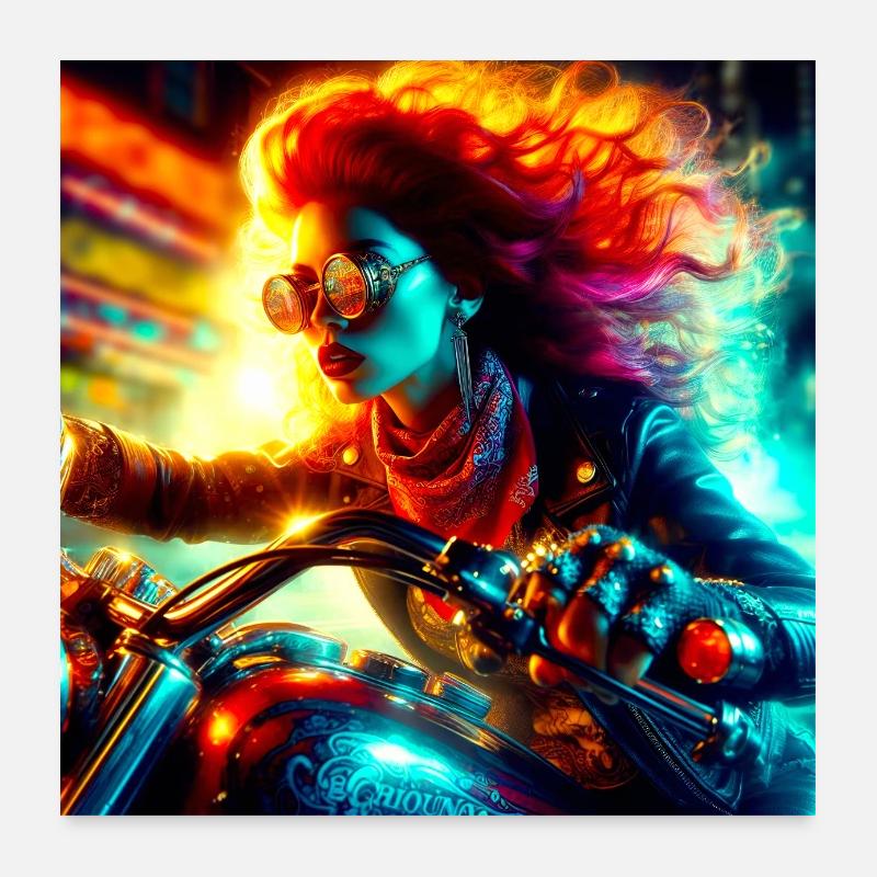 Cyberpunk Moto Poster 60 x 60 cm