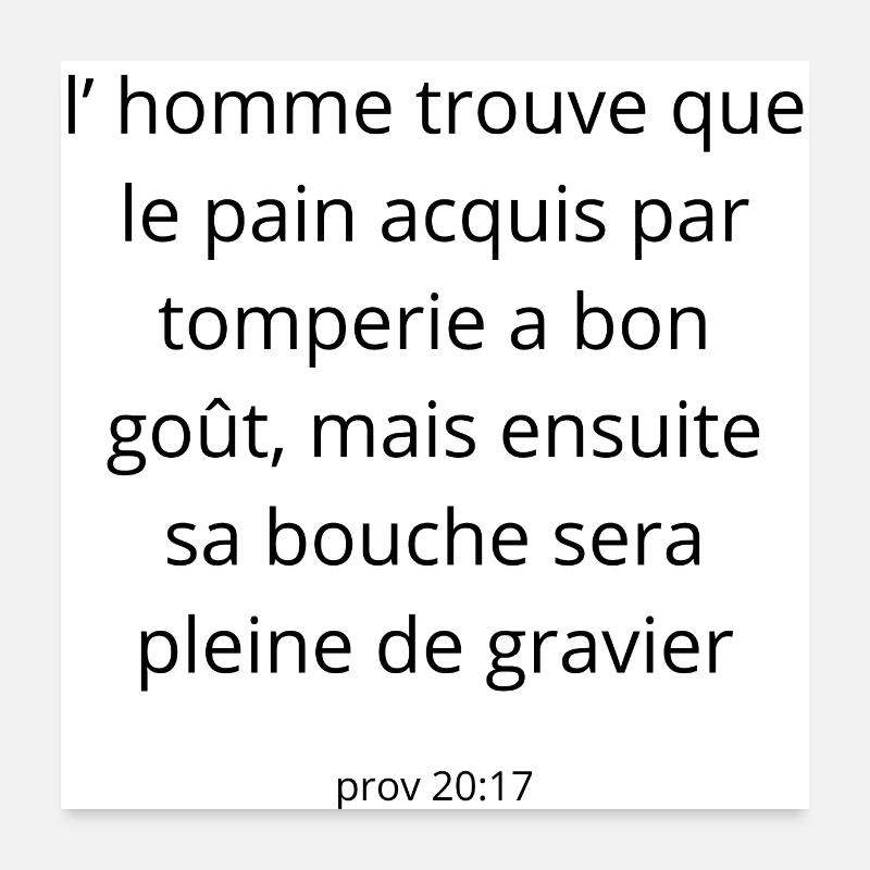 Proverbe Poster 60 x 60 cm