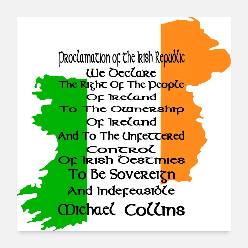 Soutien à la constitution irlandaise Poster 60 x 60 cm