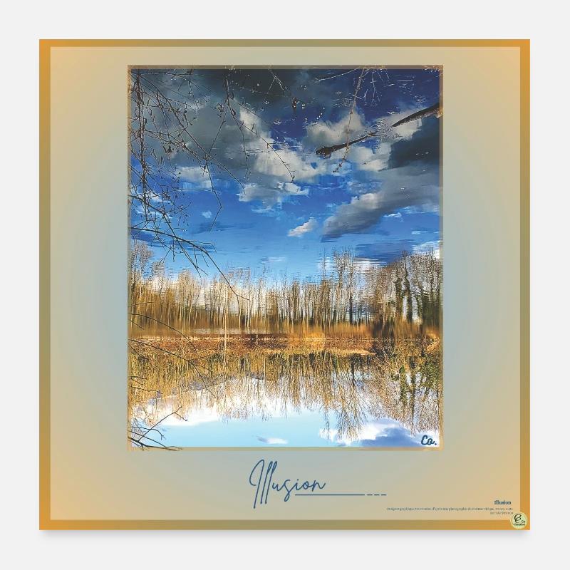 Illusione, Quadrato Poster 60x60 cm