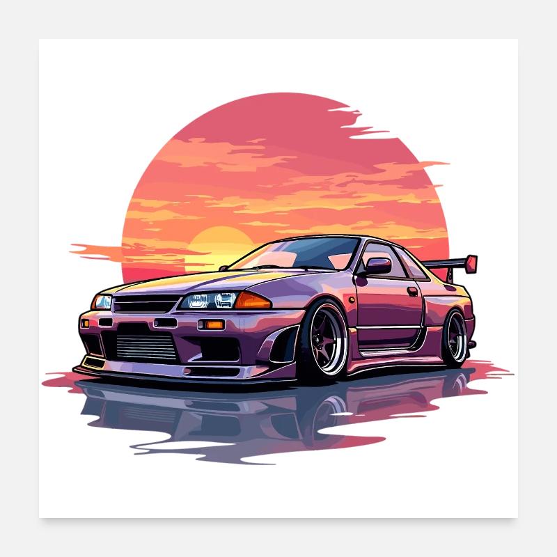 Skyline Sunset Poster 24" x 24" (60x60 cm)