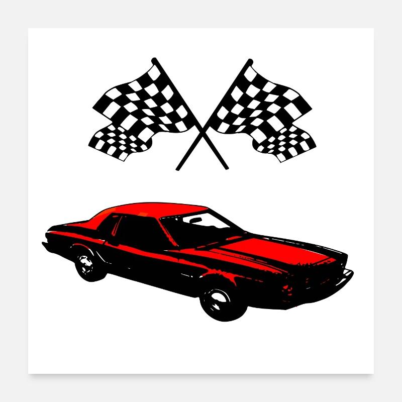 Voiture Poster 60 x 60 cm