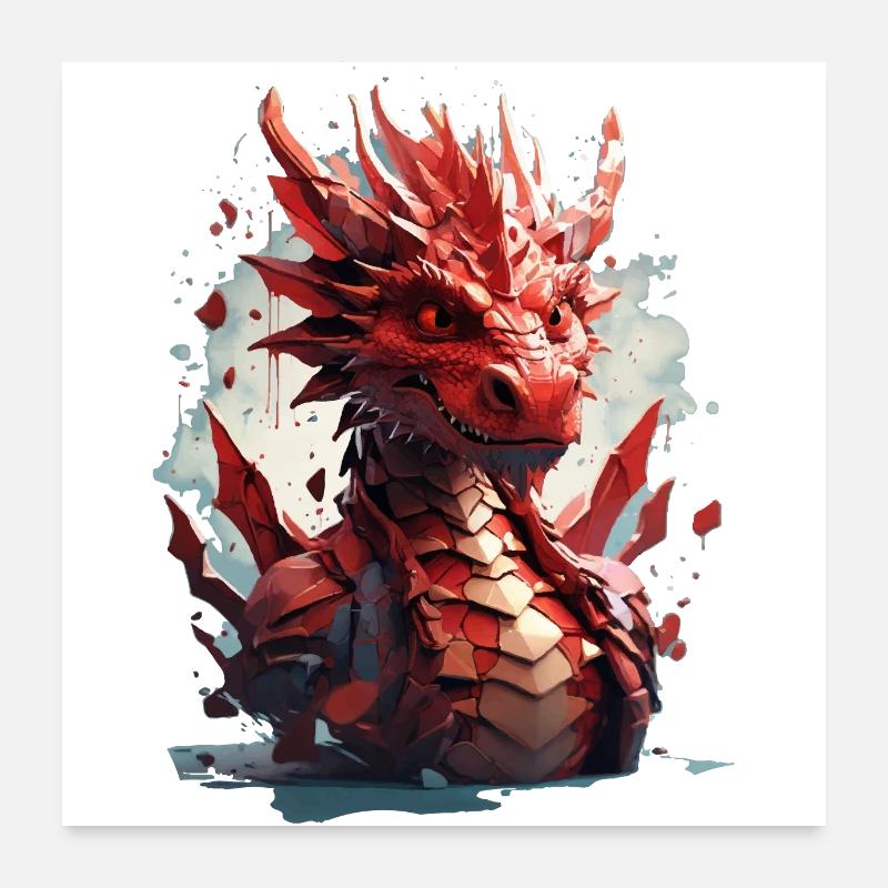 Dragon Poster 60 x 60 cm