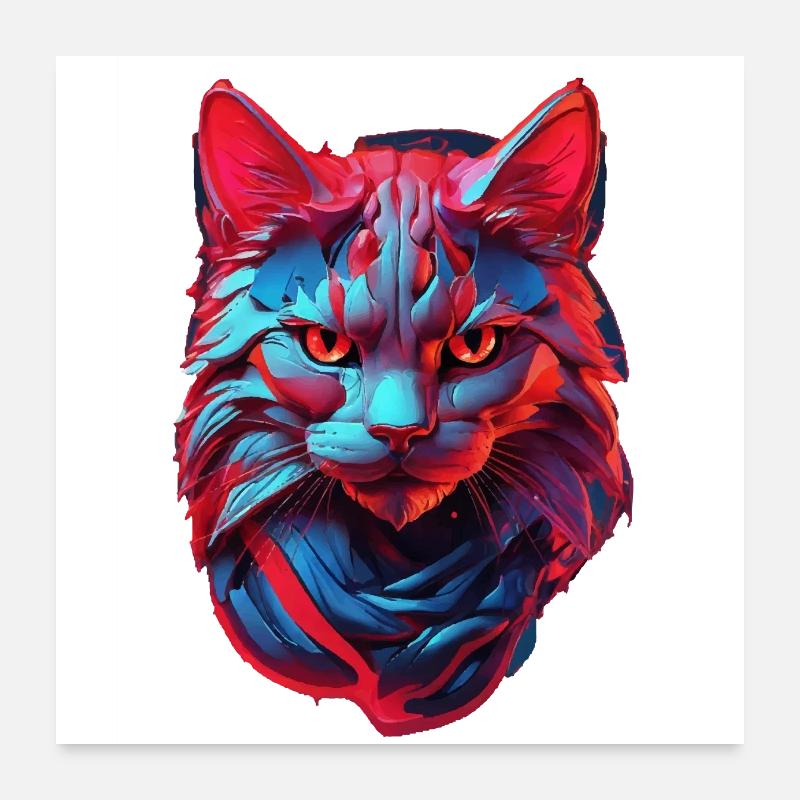 Chat Poster 60 x 60 cm