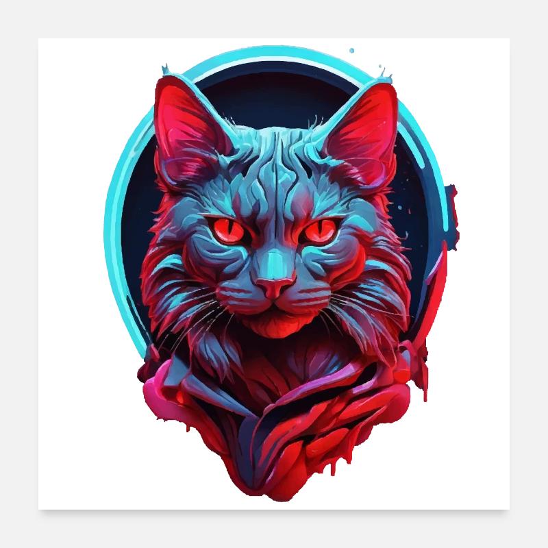Chat Poster 60 x 60 cm