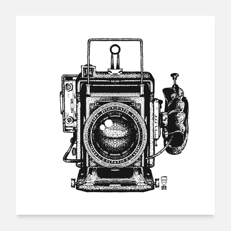 Vintage-Kamera Poster 60x60 cm