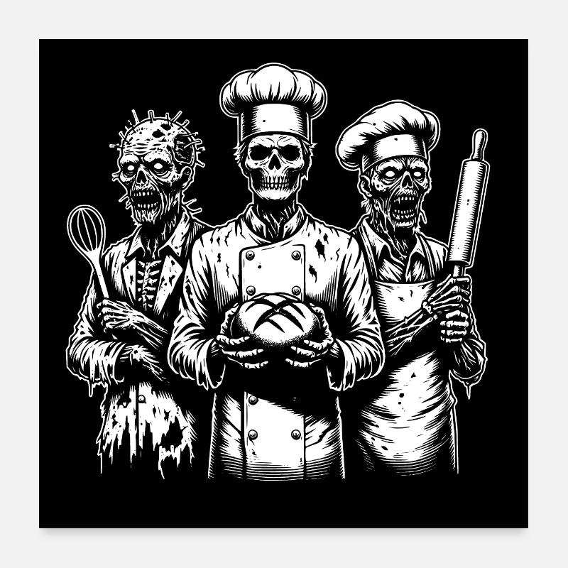 Cuisson des morts - backende Zombies Poster 60 x 60 cm