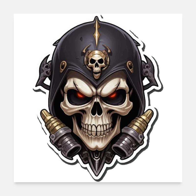 Totenkopf Skull Poster 24" x 24" (60x60 cm)