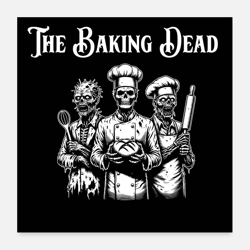 Cuisson des morts - backende Zombies Poster 60 x 60 cm