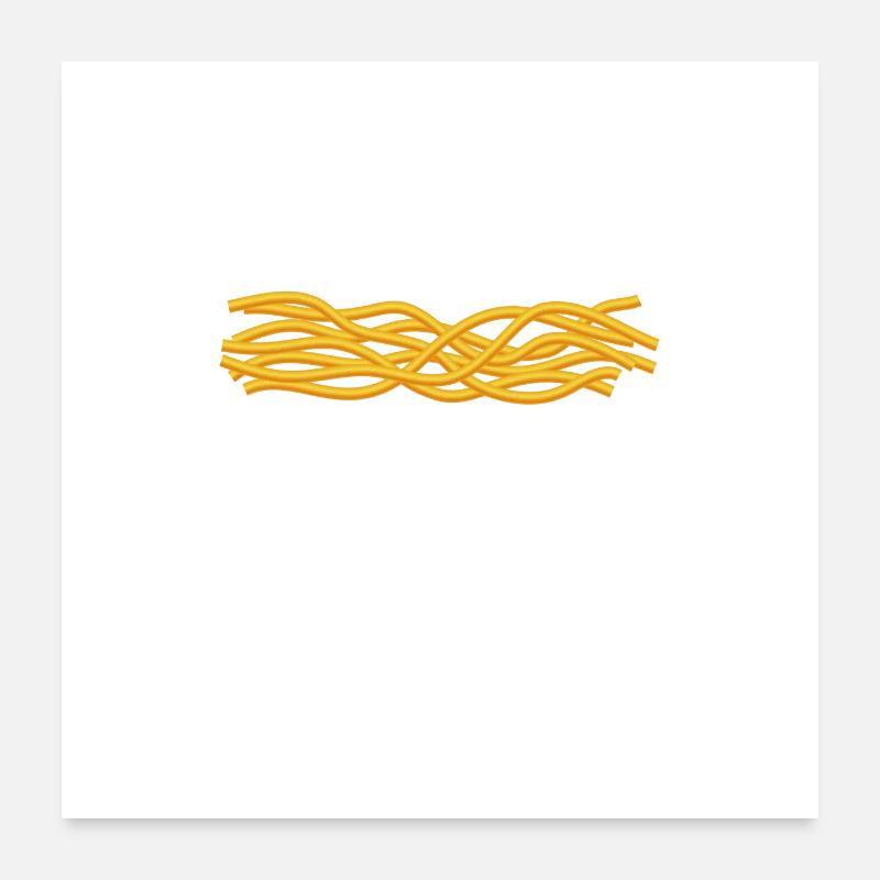 J’peux pas j’ai tri des spaghettis par taille Poster 60 x 60 cm