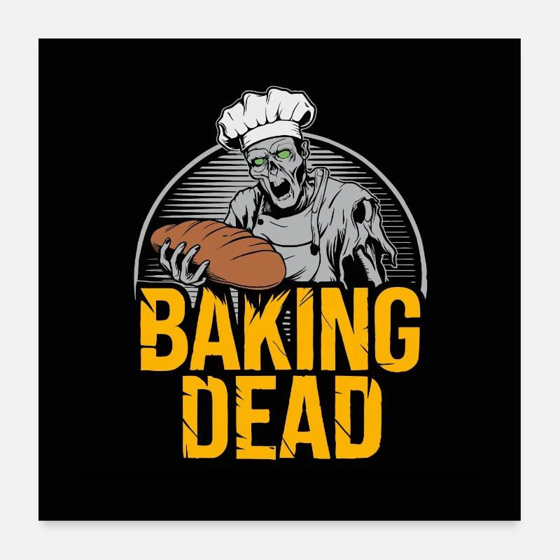 Boulanger zombie Boulanger effrayant Poster 60 x 60 cm