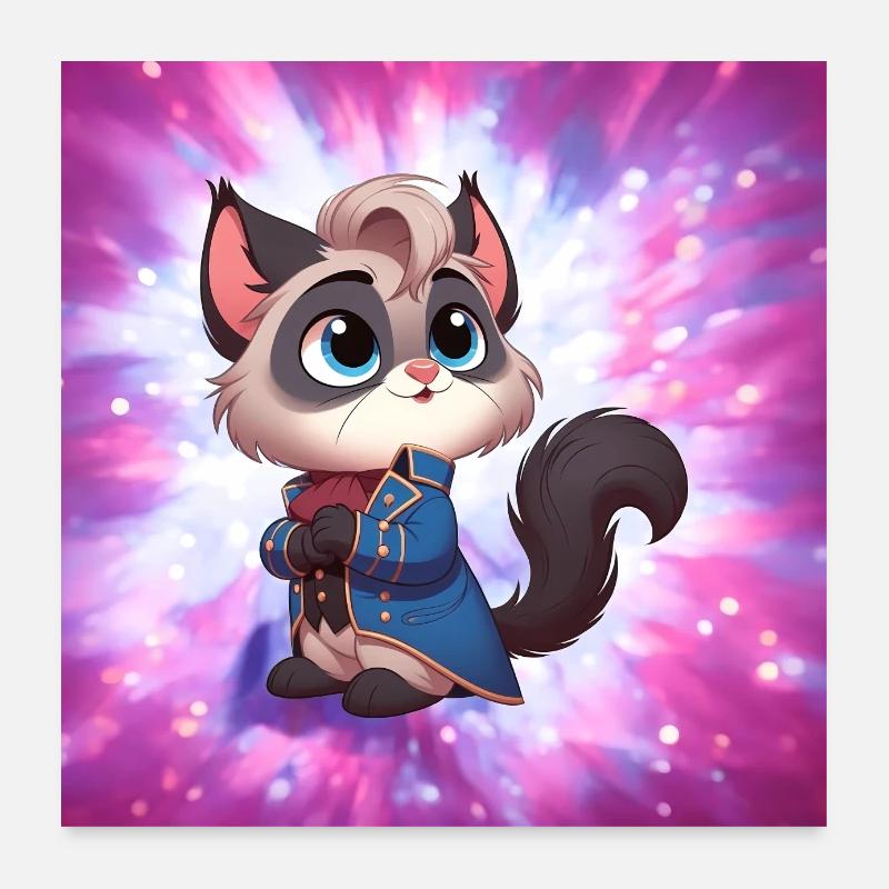 Ragdoll 10 - Poster 60x60 cm - Weiß