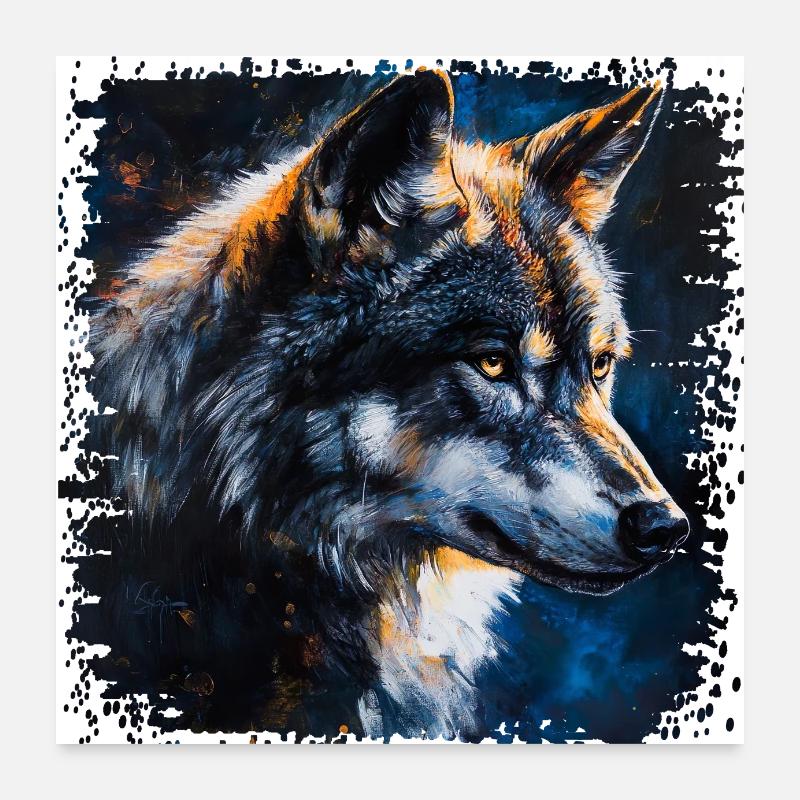 Le loup est souvent dépeint comme un méchant Poster 60 x 60 cm