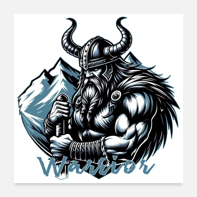 Viking 2 warrior Poster 60x60 cm