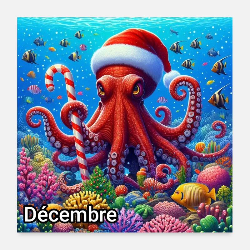 DECEMBRE Poster 60 x 60 cm