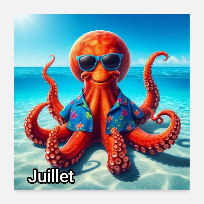 JUIL - Poster 60 x 60 cm - blanc