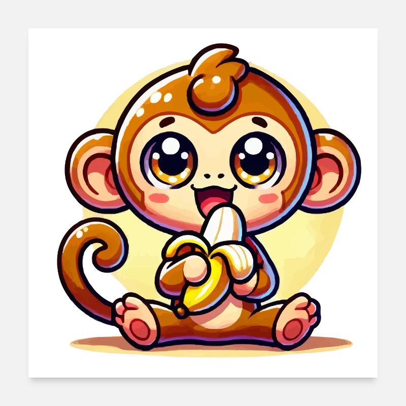 Monkey Poster 24" x 24" (60x60 cm)
