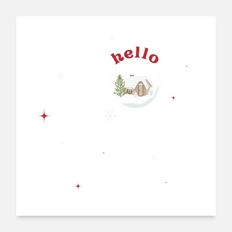 Hello 2025 - new year 2025 Poster 24" x 24" (60x60 cm)