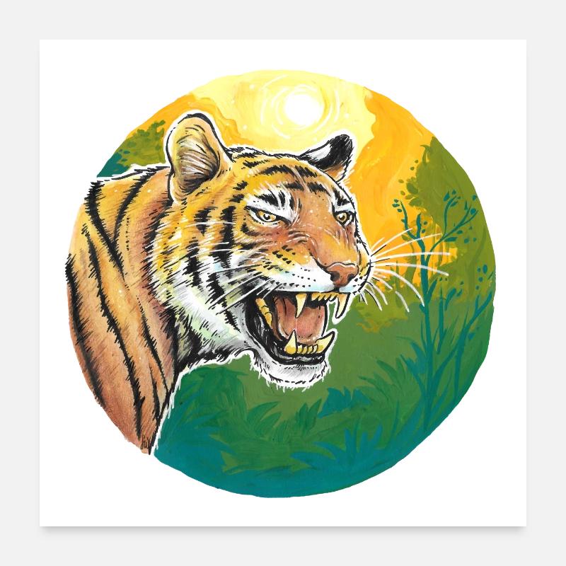 Tiger Poster 24" x 24" (60x60 cm)