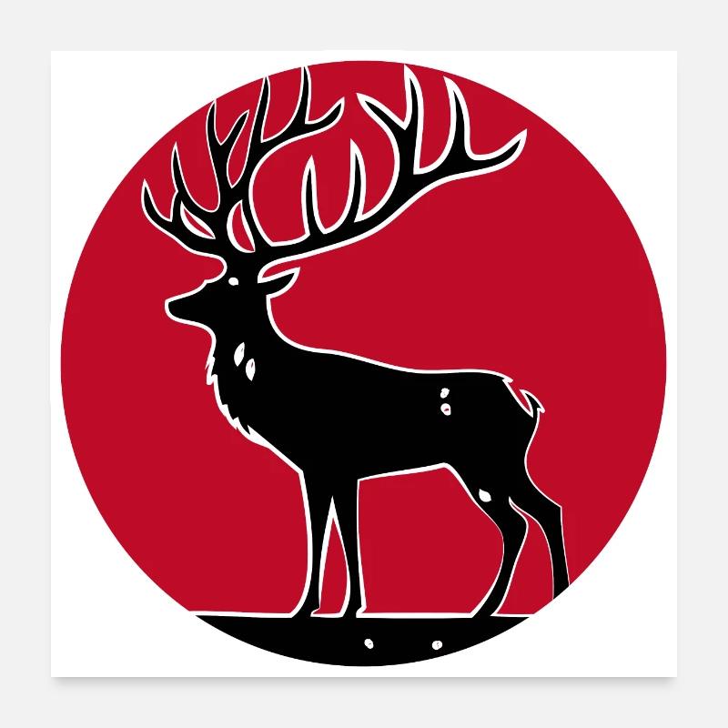 Tir de feuille Poster 60 x 60 cm