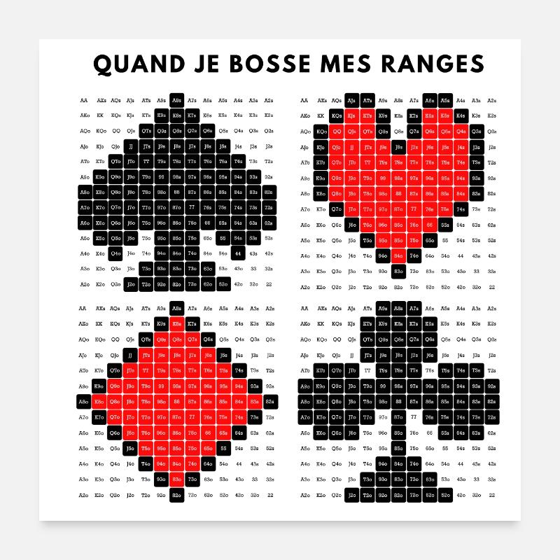 RIGGED POKER - PIXEL ART - RANGE - DECK Poster 60 x 60 cm