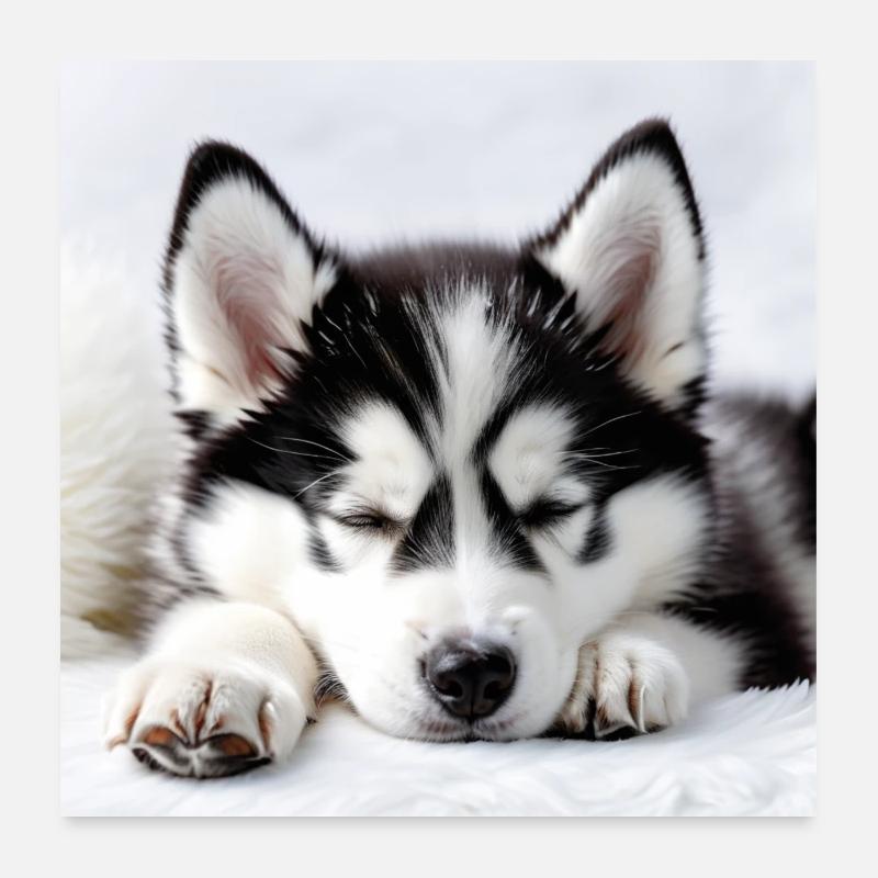 Husky Dreams - Mural Poster 24" x 24" (60x60 cm)